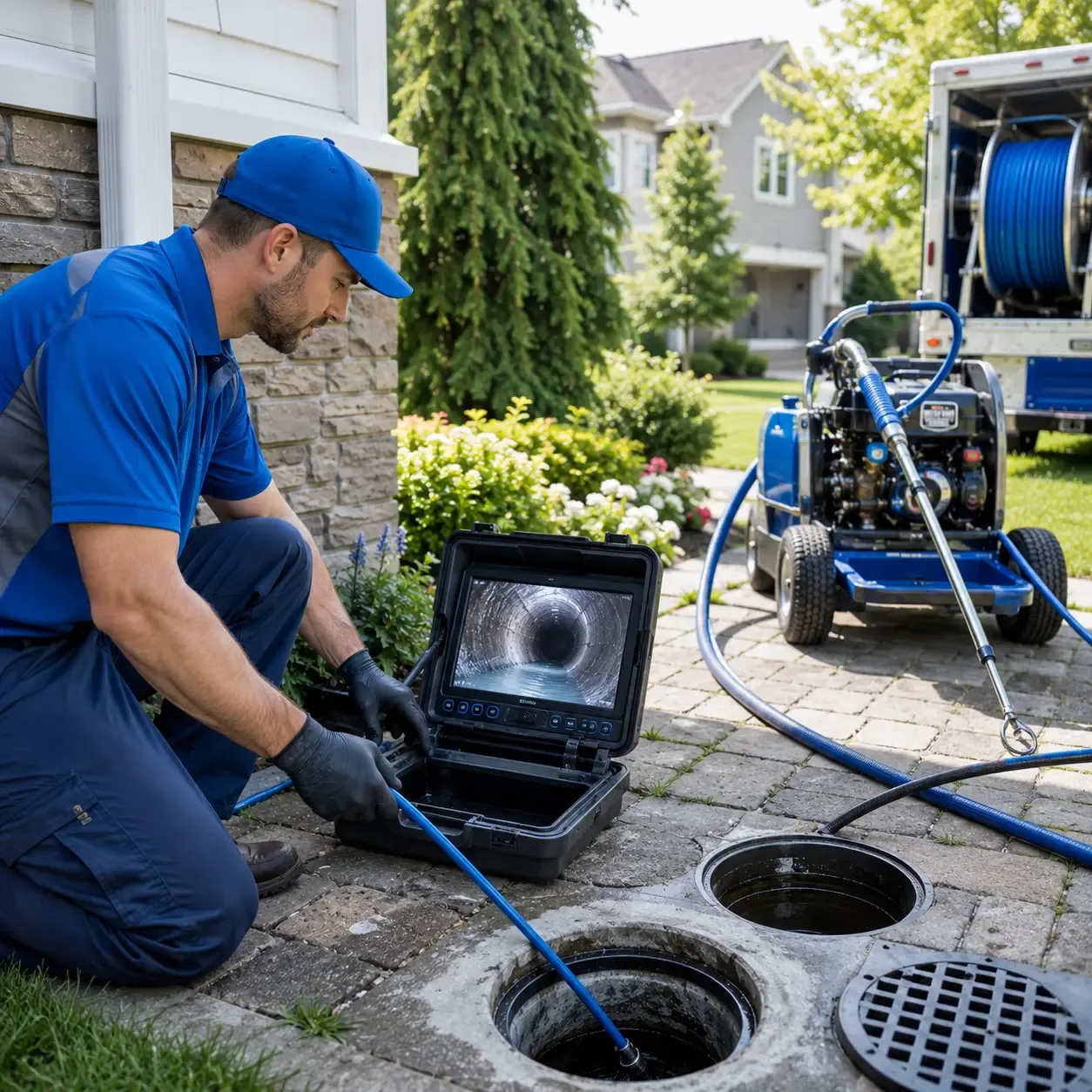 Outdoor drain cleaning professionals serving New Eagle, PA